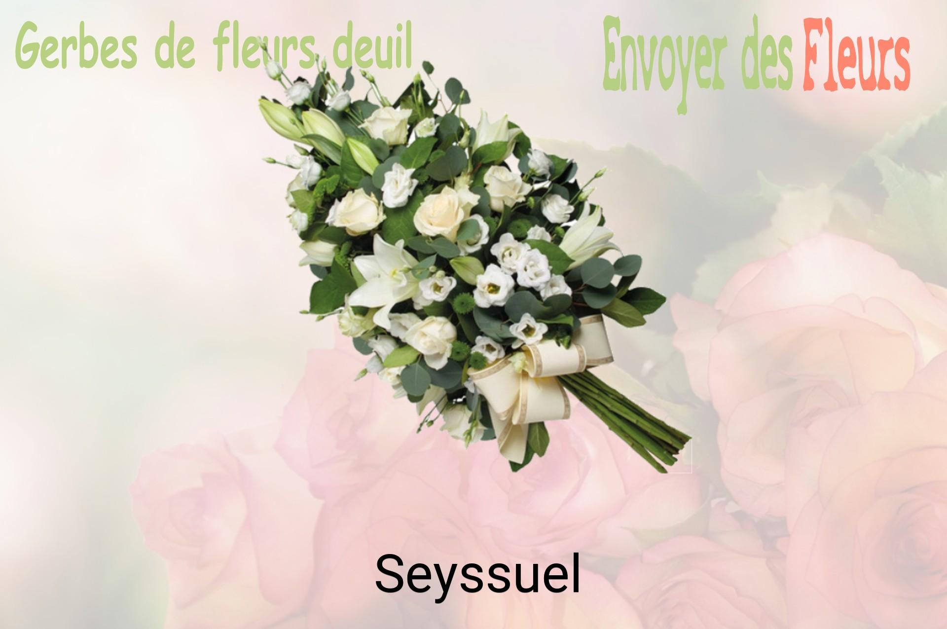 Gerbe de fleurs de deuil livrée à Seyssuel